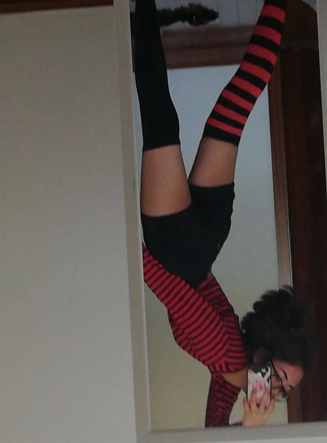 Red and Black Stripes Crop Top image indicator(3)