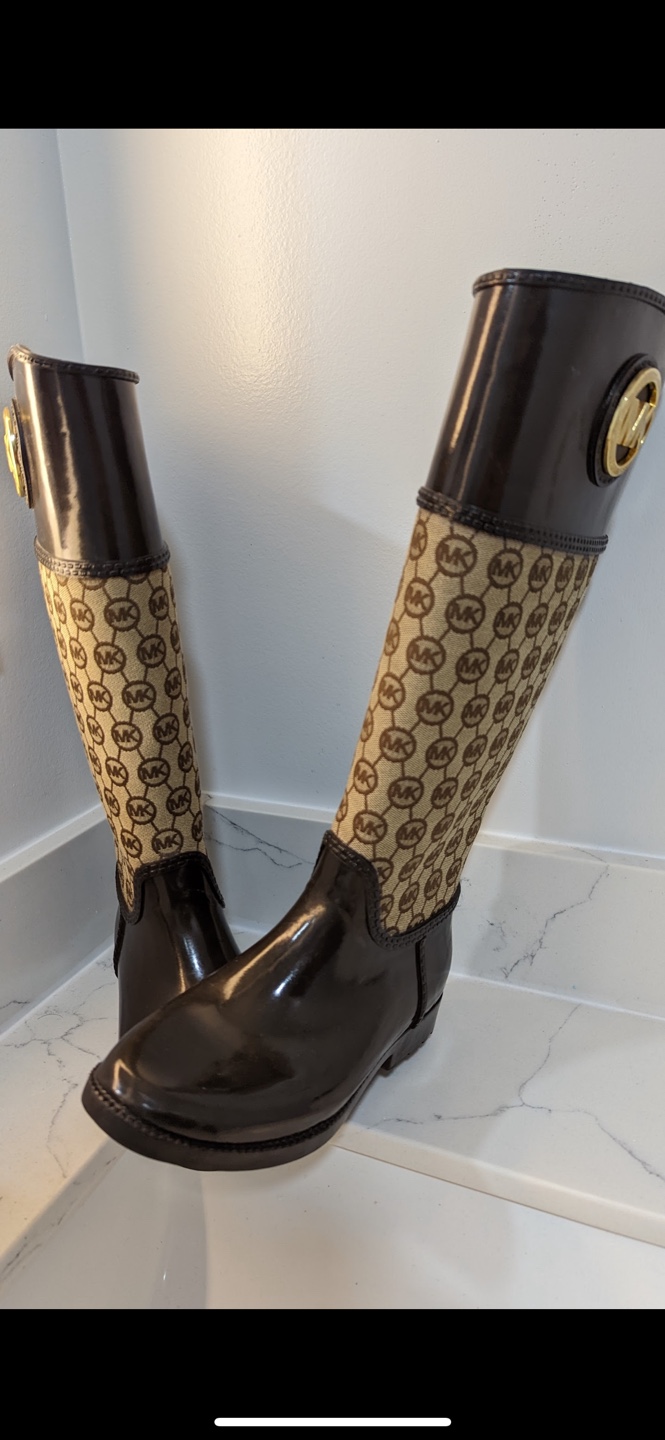 Michael Kors Brown Tall Rain Boots