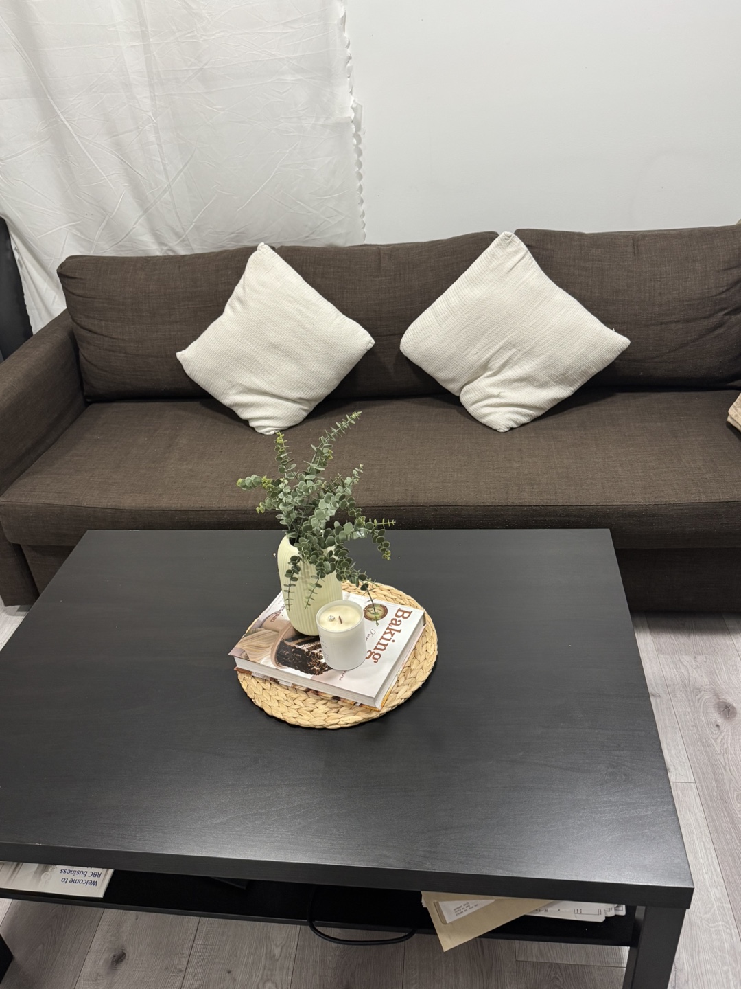 Coffe table and Brown IKEA Friheten Sofa Bed - photo 3