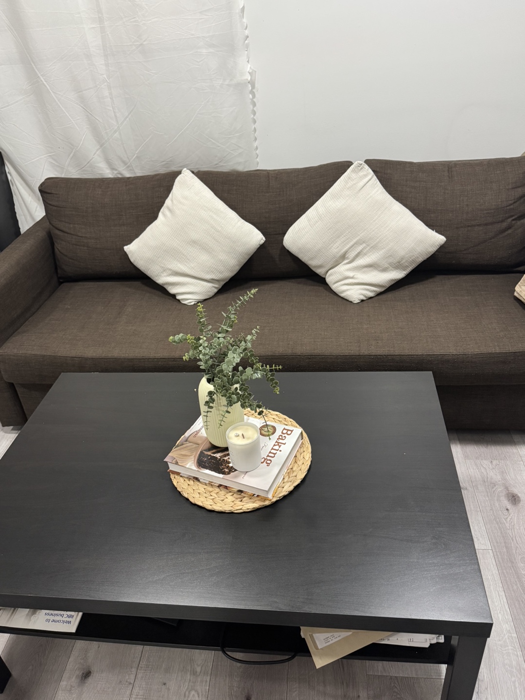 Coffe table and Brown IKEA Friheten Sofa Bed - photo 5