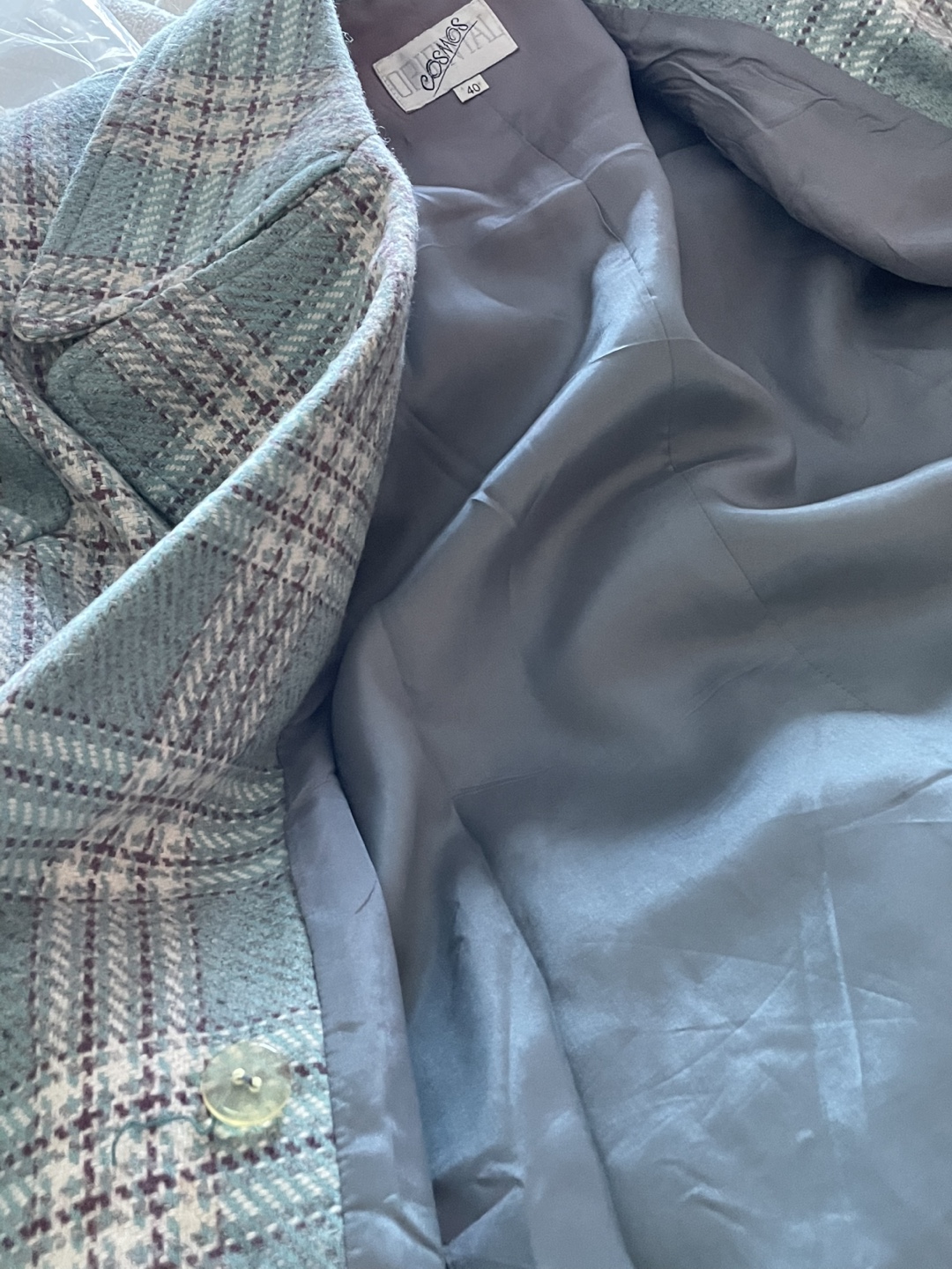 Vintage Double Breasted Plaid Jacket - photo 3