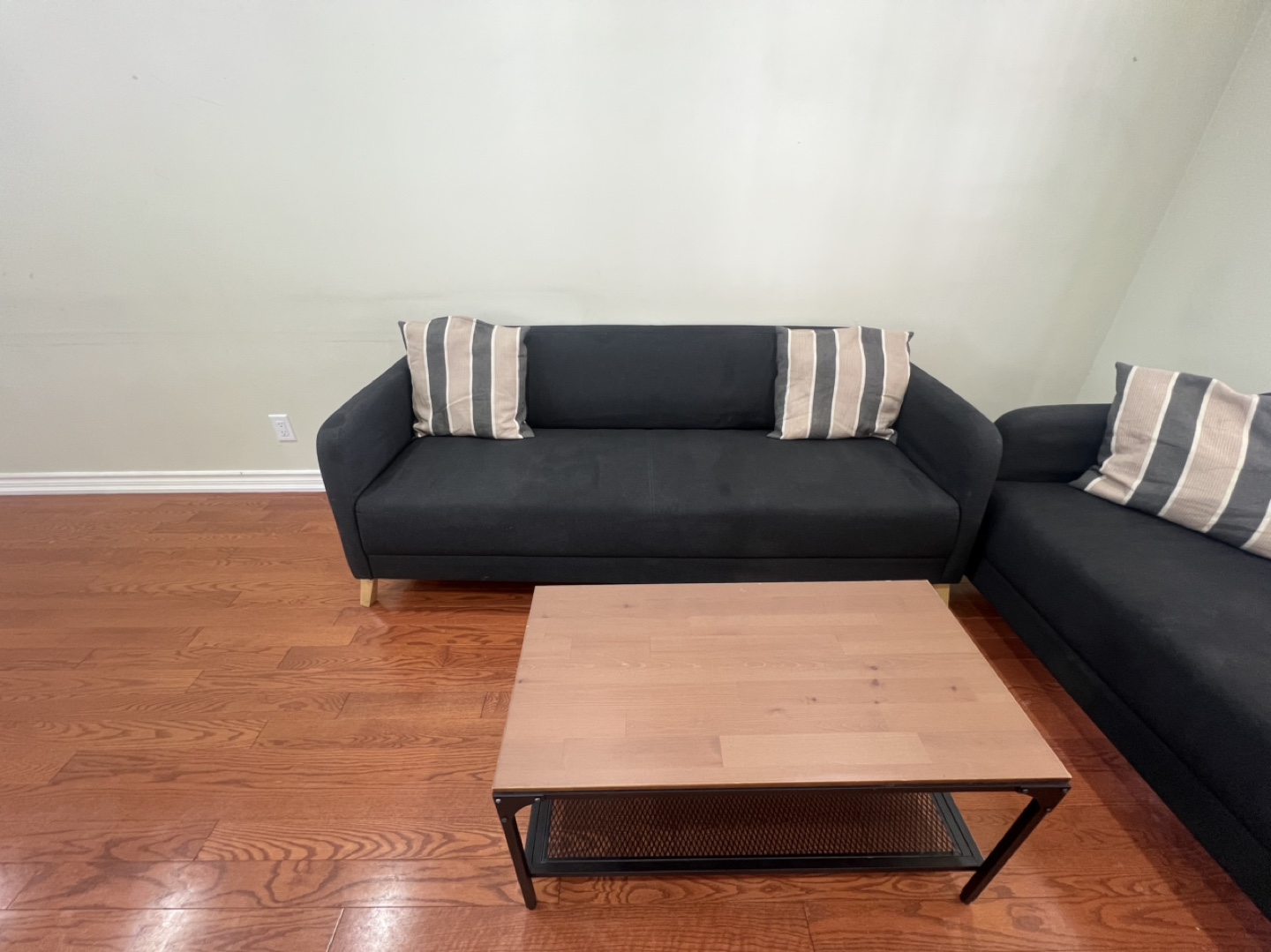 Dark Grey Sectional Sofa with Coffee Table - photo 2