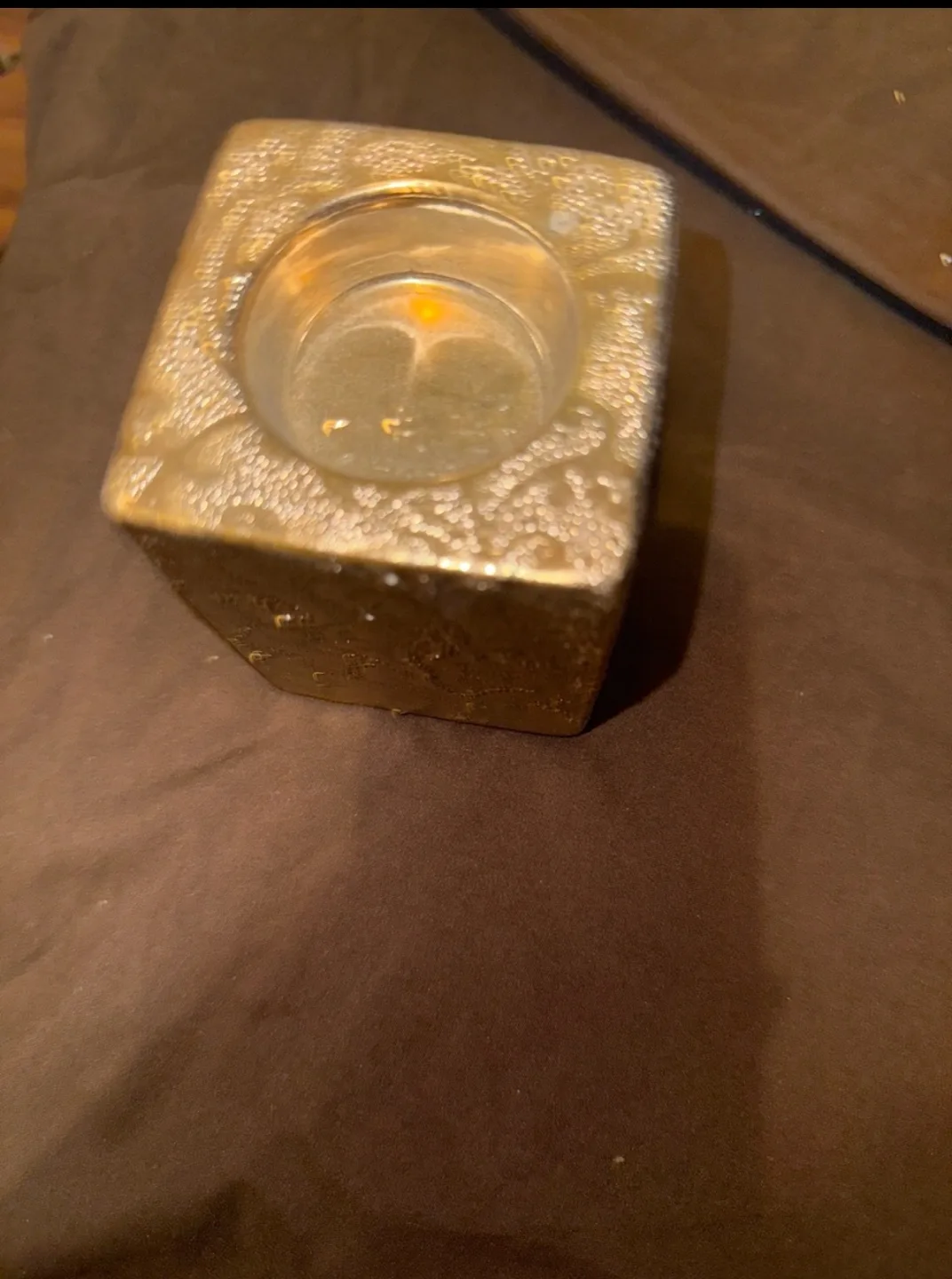 Gold Square Candle Holder image indicator(2)