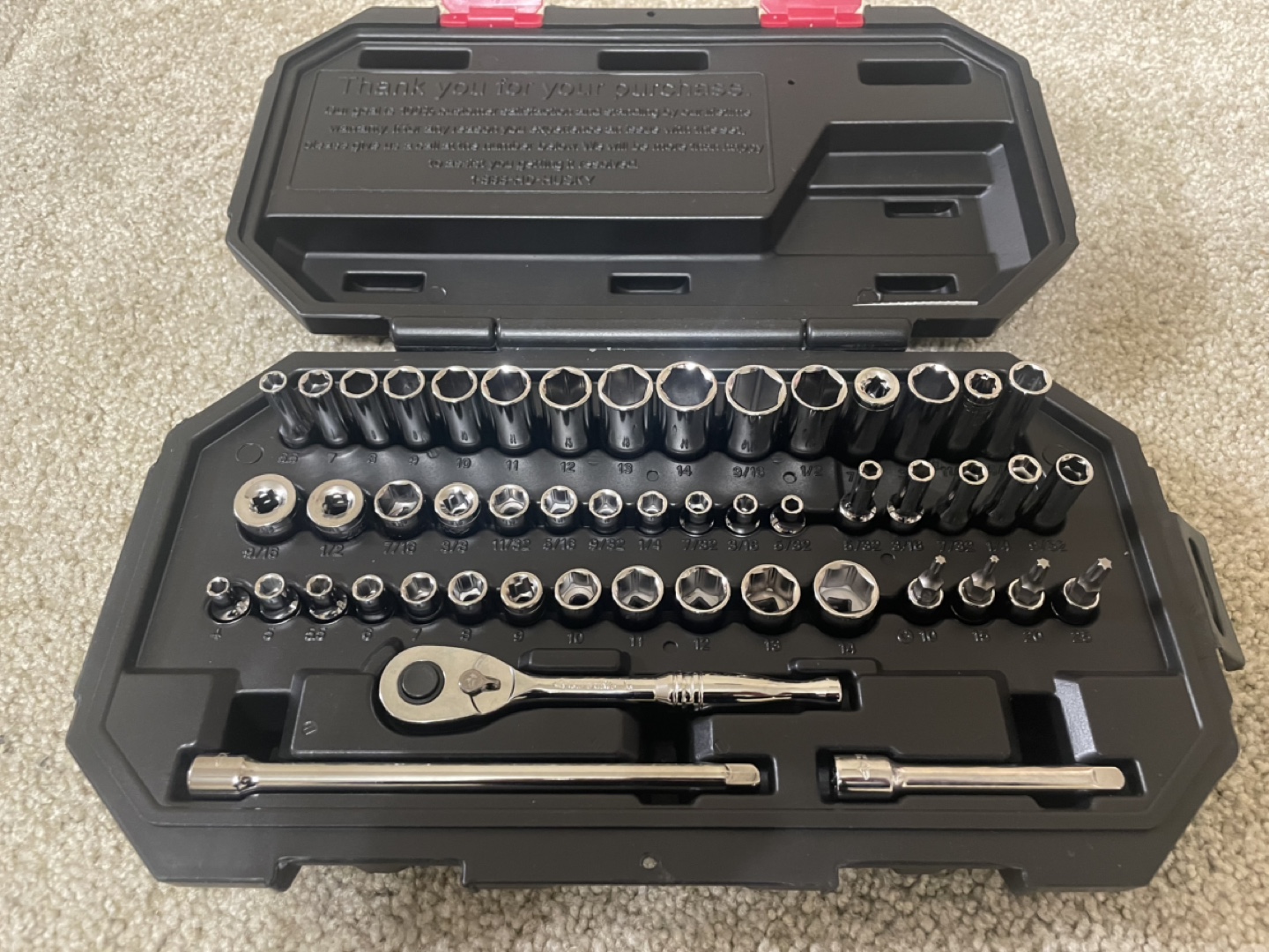 Husky 50-Piece Mechanics Tool Set 1/4-inch Drive - photo 3