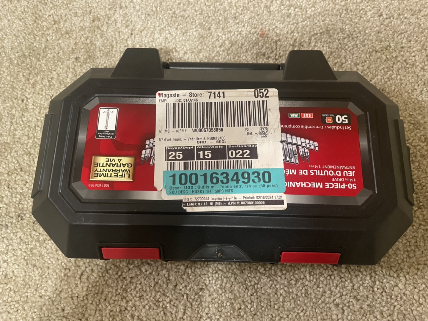 Husky 50-Piece Mechanics Tool Set 1/4-inch Drive