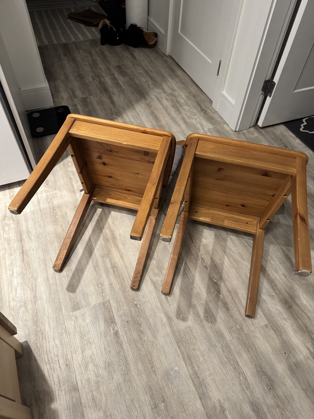 Pair of IKEA Ingolf Dining Chairs with Cushions - photo 2