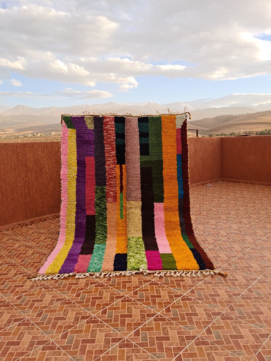 Multicoloured Moroccan Boujaad Rug