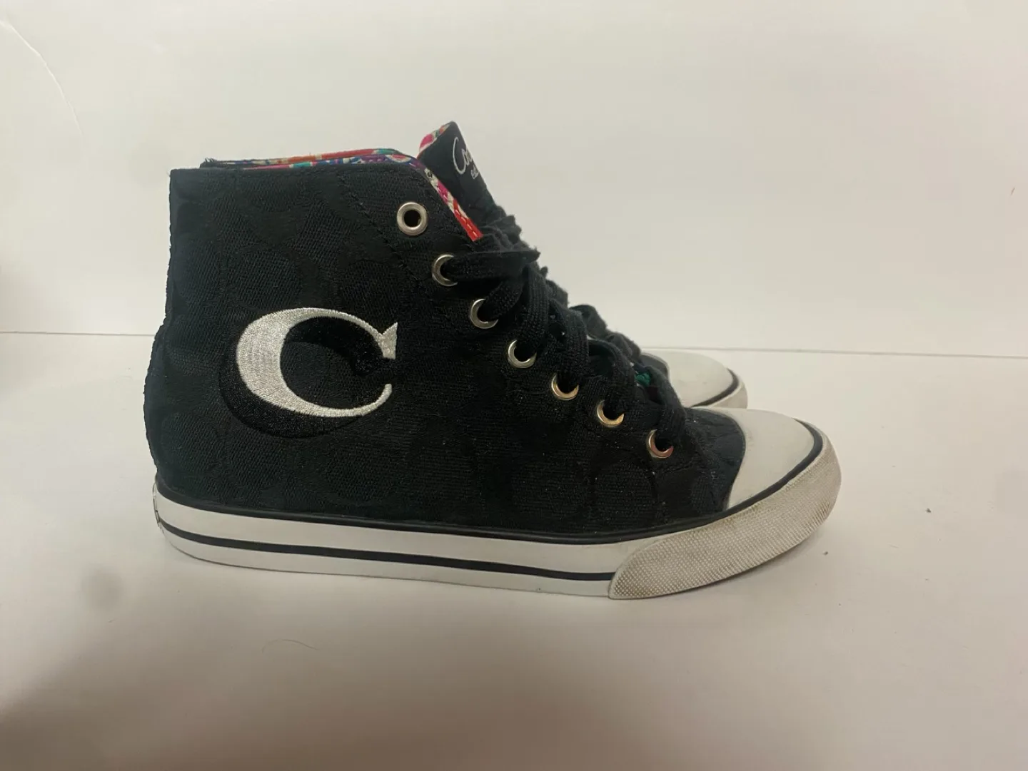 Coach Women's Black Coach High-Top Canvas image indicator(2)