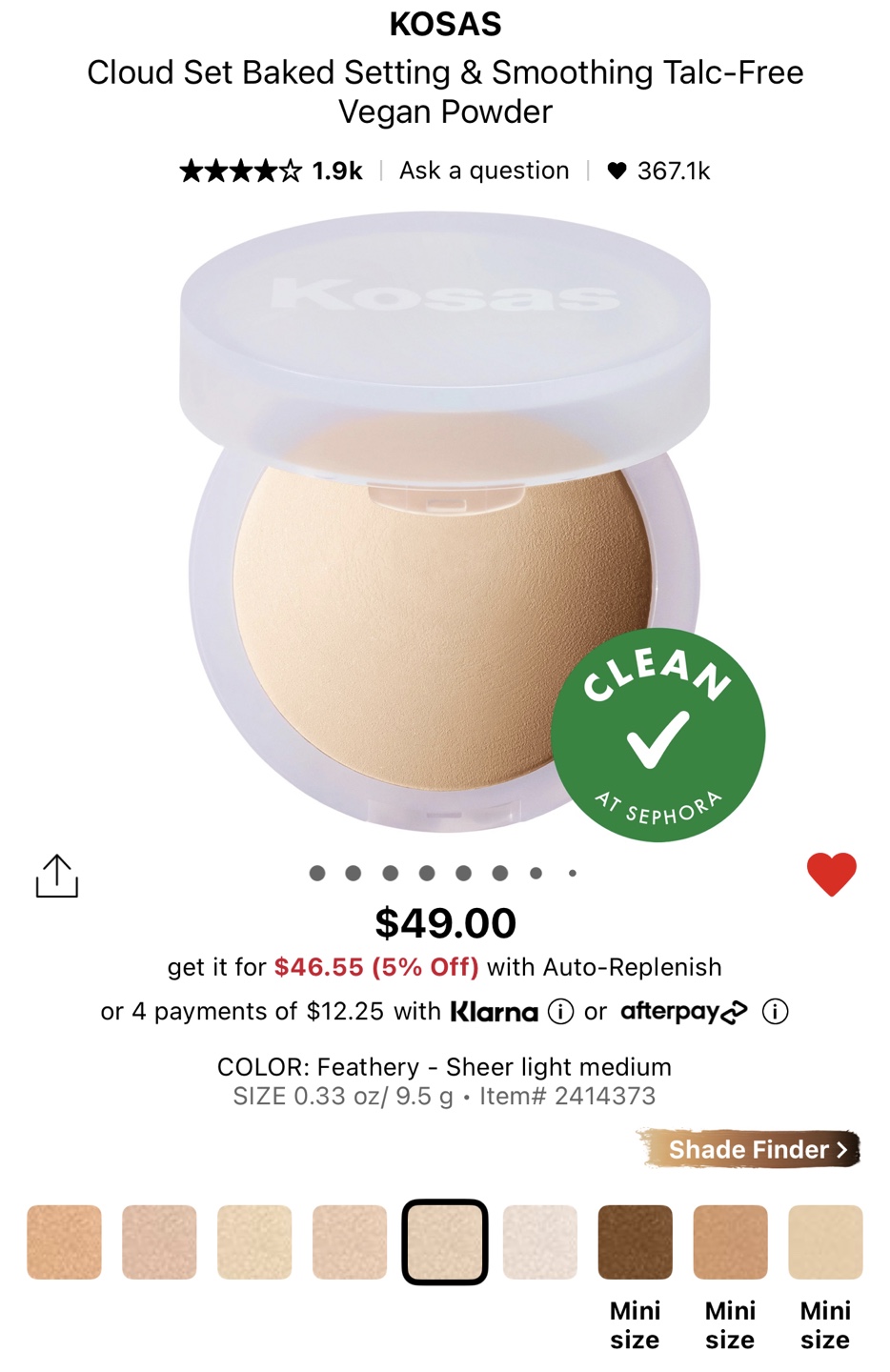 Kosas Cloud Set Baked Setting & Smoothing Talc-Free Vegan Powder - photo 4
