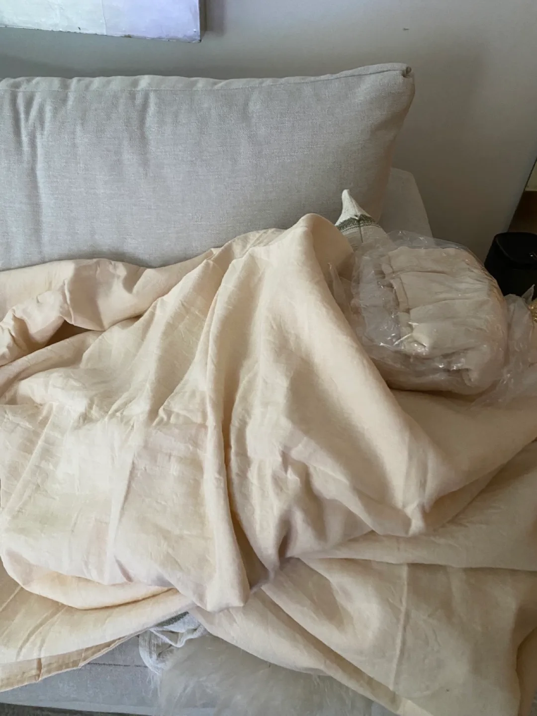 Beige Linen 3-Piece Duvet Cover Set image indicator(2)