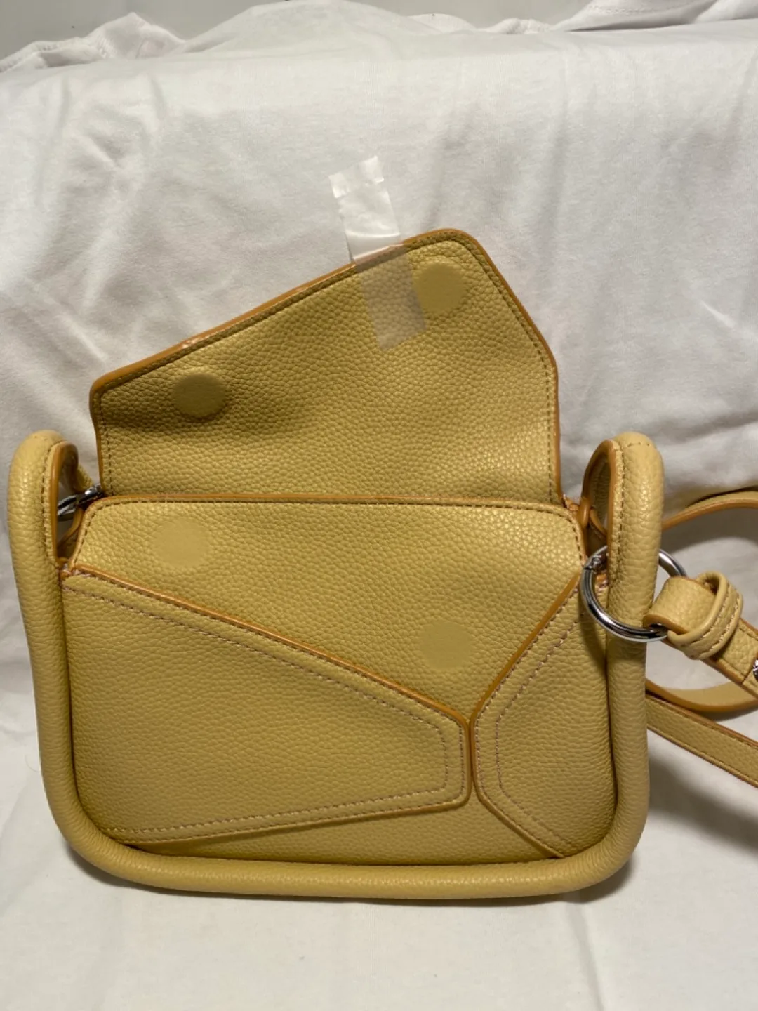 Pale Yellow Leather Crossbody Bag image indicator(2)