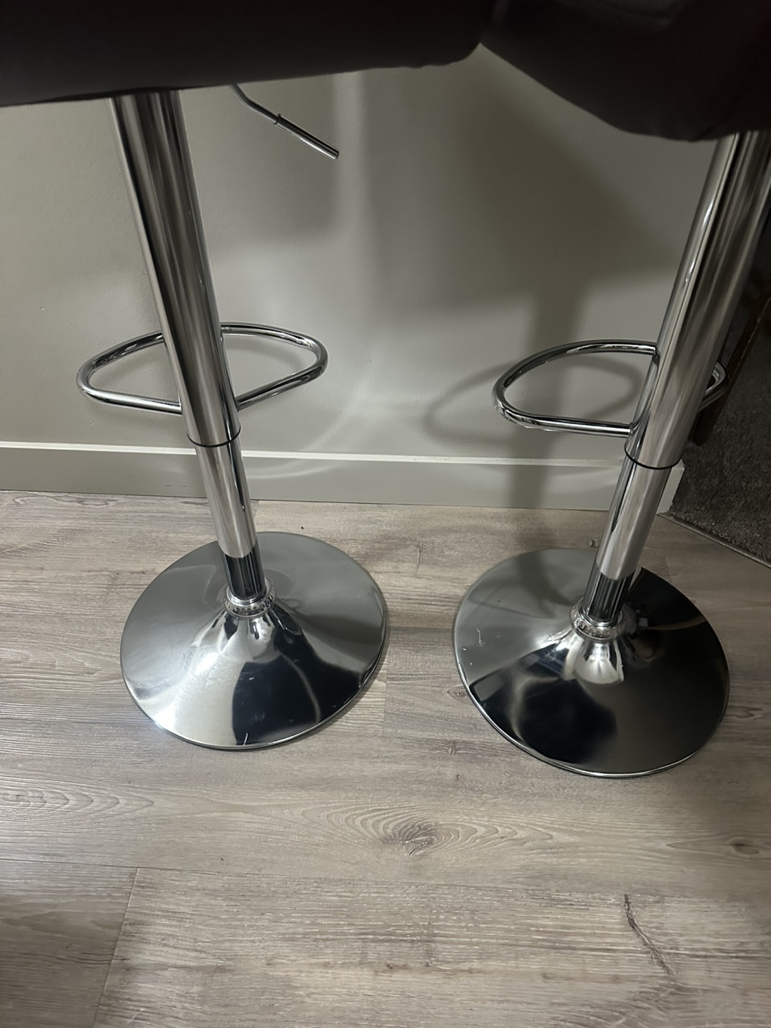 New Pair of Brown Leather Bar Stools - photo 4