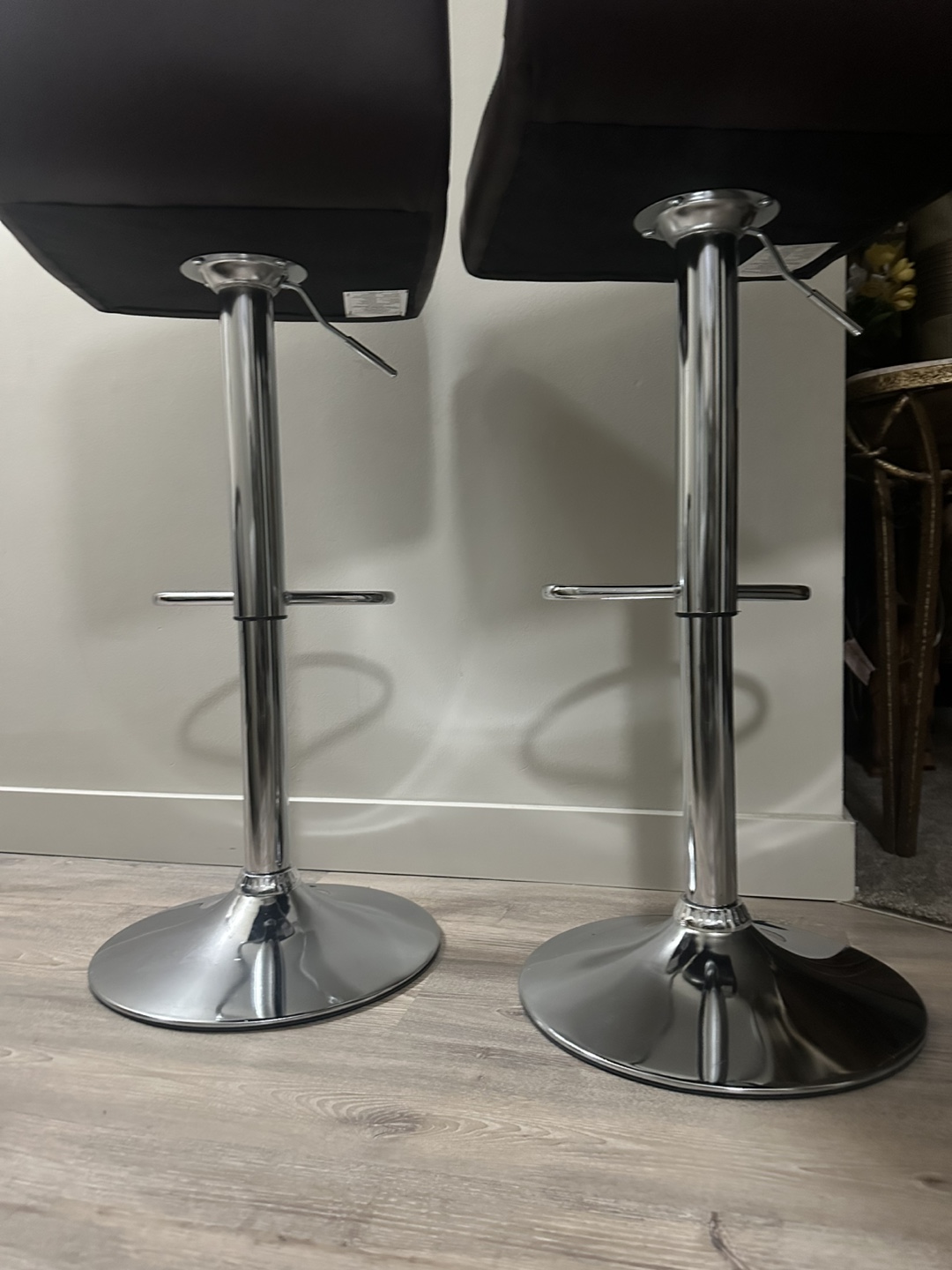 New Pair of Brown Leather Bar Stools - photo 3