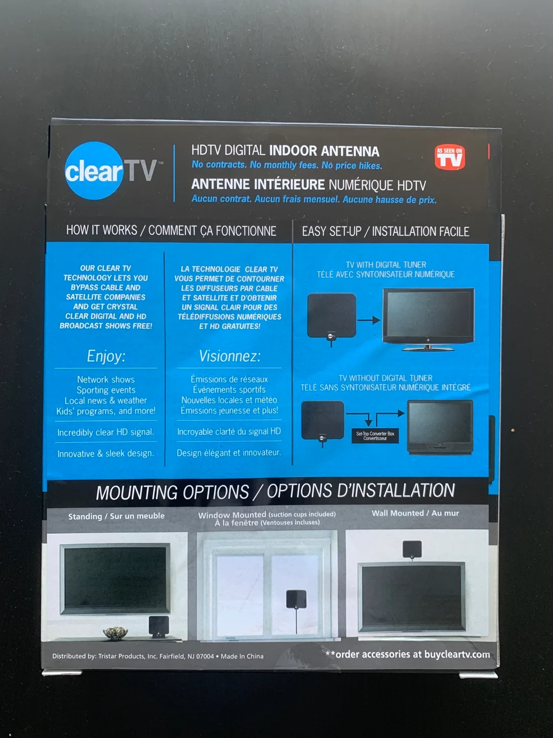 ClearTV HDTV Digital Indoor Antenna - Get Free Broadcast TV! image indicator(2)