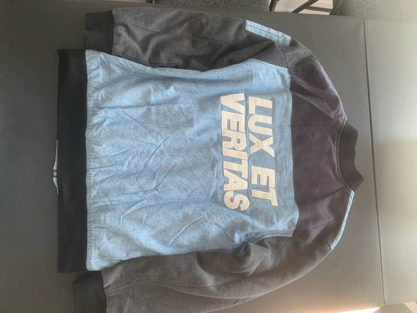 Zzie Men's Light Blue Denim Bomber Jacket Size M image indicator(2)