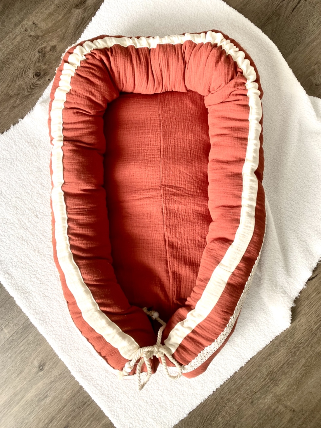 Baby Lounger Nest - Space, Rainbow Sloth, and Cream - photo 4