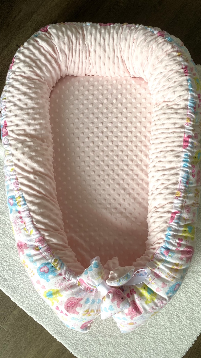 Baby Lounger Nest - Space, Rainbow Sloth, and Cream - photo 5
