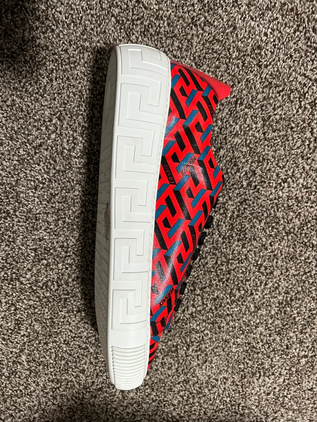 Versace Jeans Couture Red & Blue Pattern Sneakers image indicator(4)