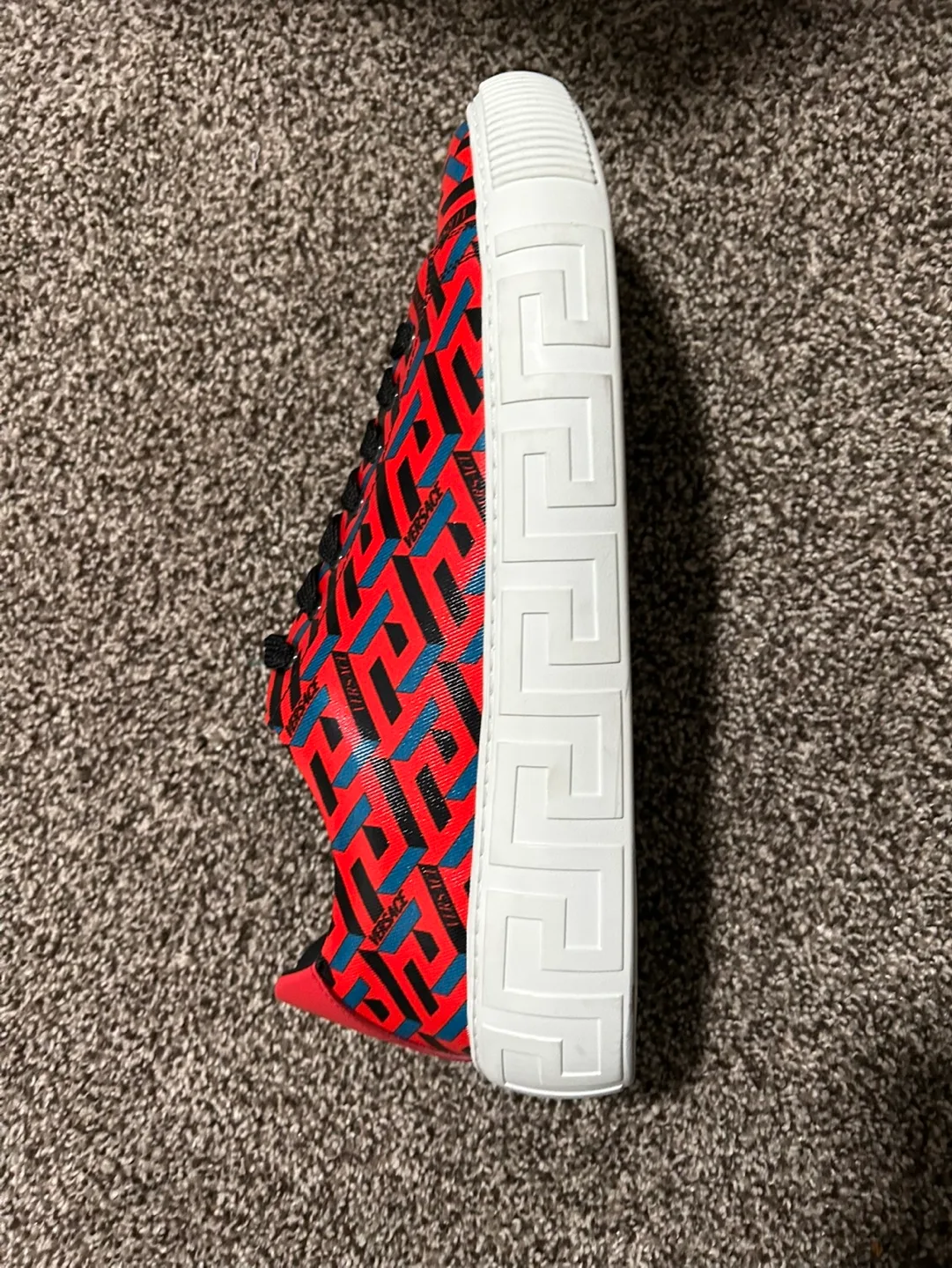 Versace Jeans Couture Red & Blue Pattern Sneakers image indicator(2)