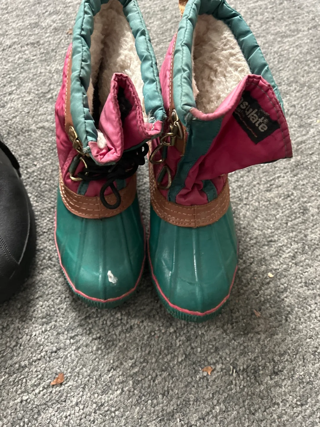 Girls' or boys Size 3 Insulated Duck Boots - 2 Pairs! image indicator(3)