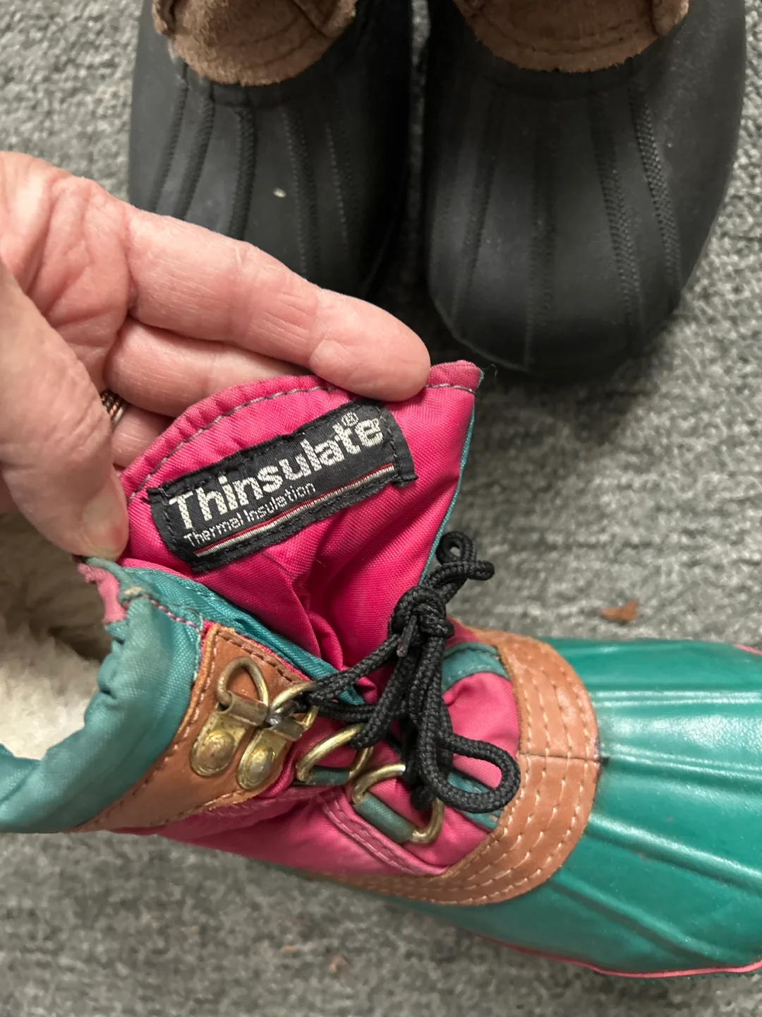 Girls' or boys Size 3 Insulated Duck Boots - 2 Pairs! image indicator(6)