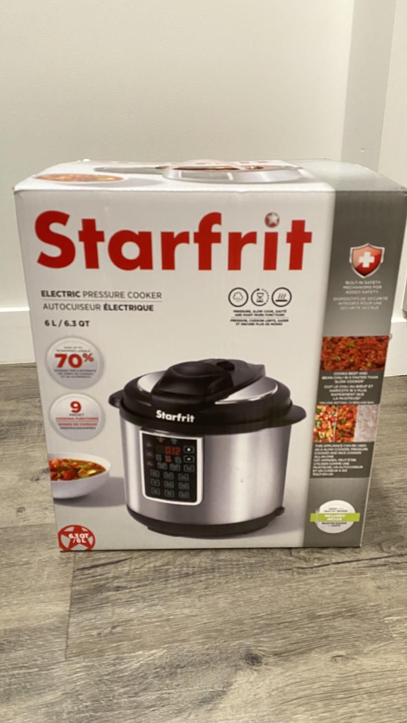 Starfrit 6L/6.3Qt Electric Pressure Cooker