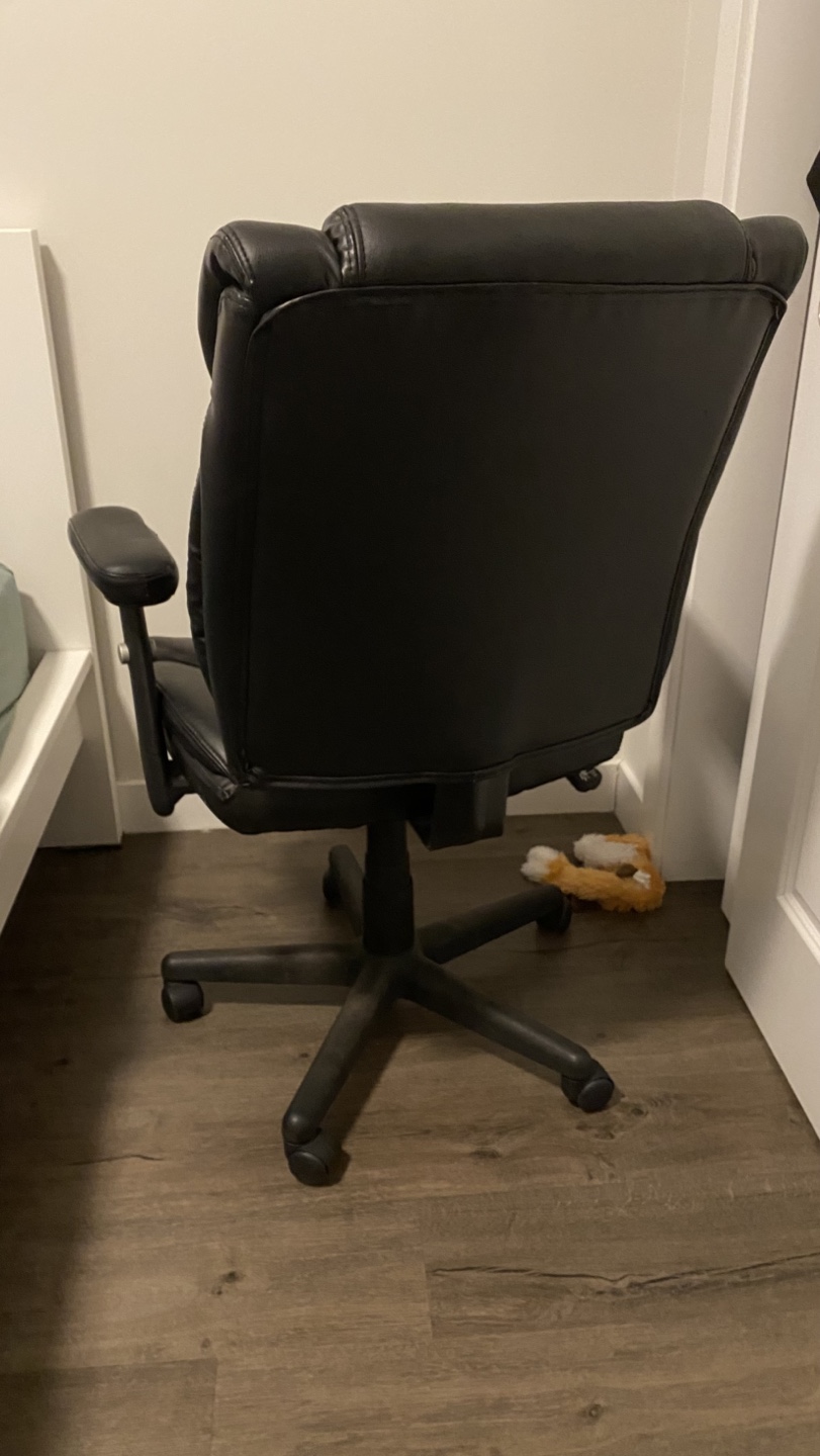 Black Office Chair with Armrest Damage - photo 2