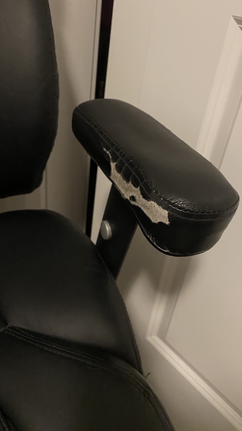 Black Office Chair with Armrest Damage - photo 3