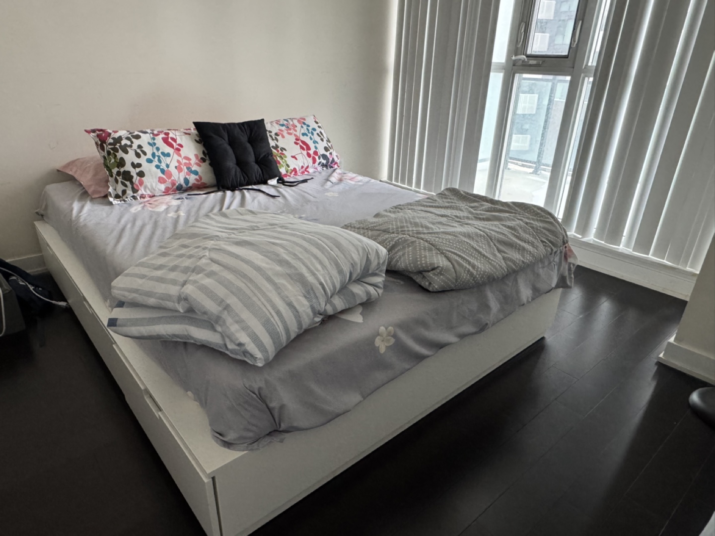 IKEA MALM White Queen Bed Frame with Storage