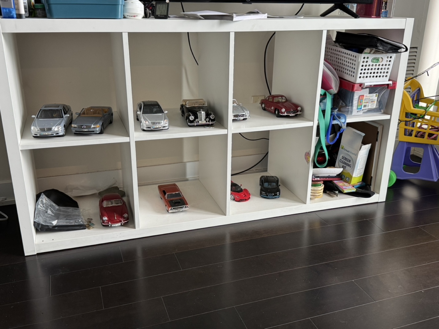White IKEA Kallax Cube Shelving Unit