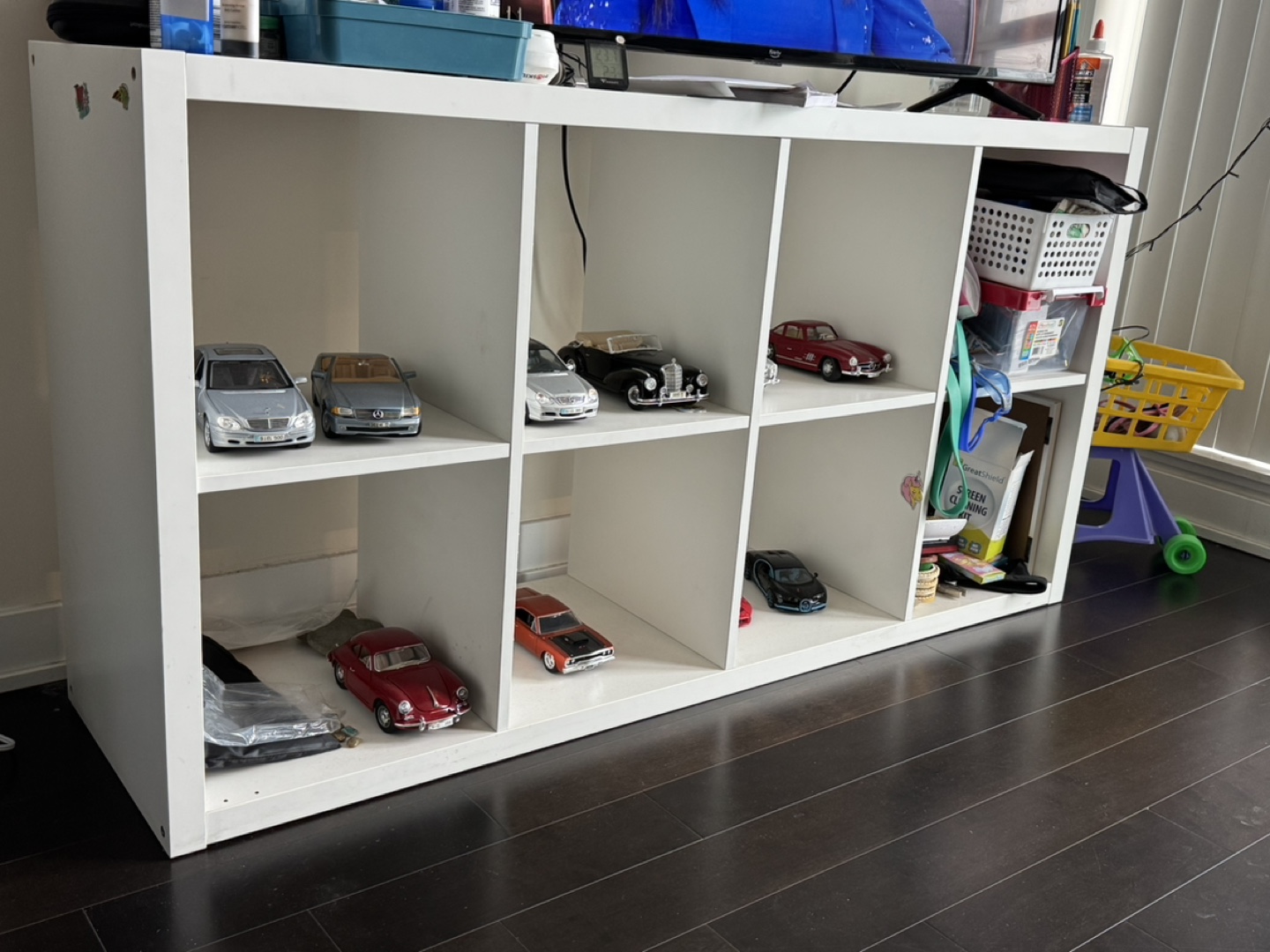 White IKEA Kallax Cube Shelving Unit - photo 2