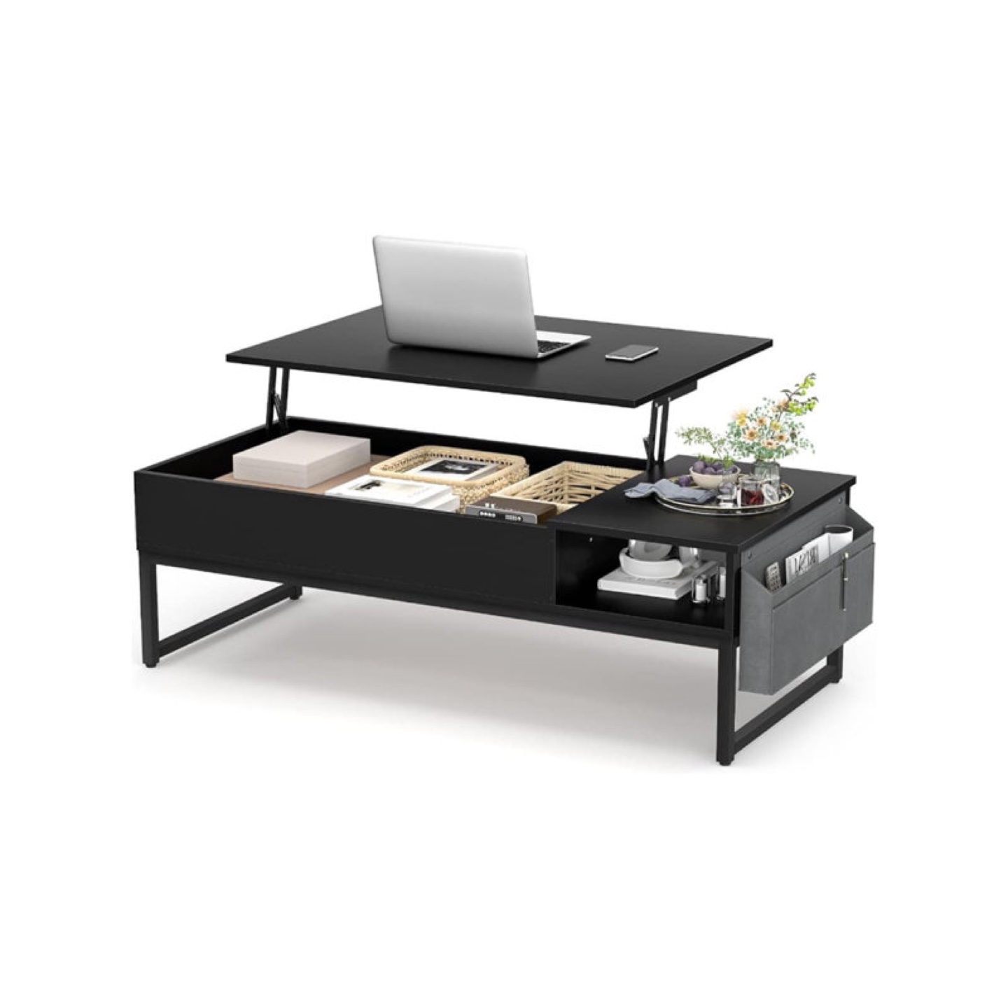 Lift-Top Coffee Table with Storage - photo 2