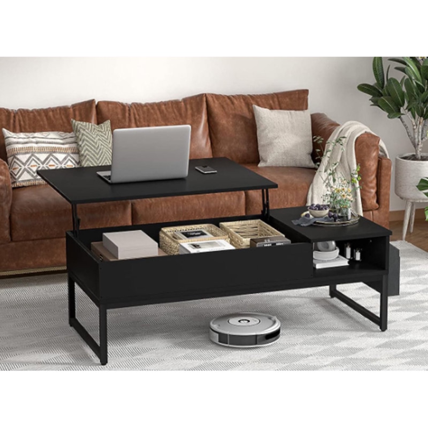 Lift-Top Coffee Table with Storage - photo 3