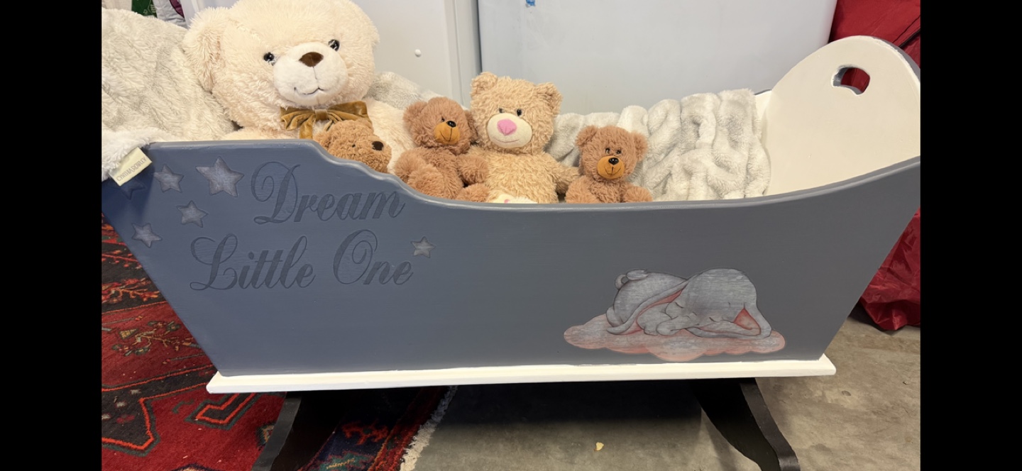 FREE Hand-painted Rocker Baby Cradle