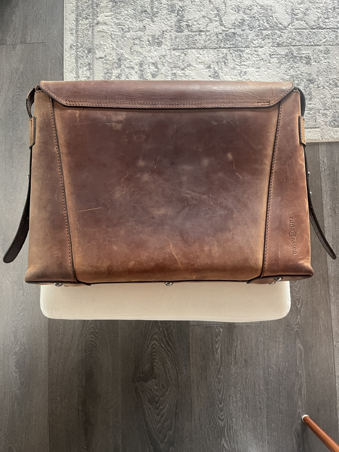Ruitertassen Leather Messenger Bag - photo 5