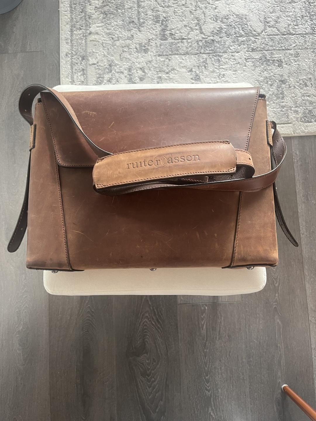 Ruitertassen Leather Messenger Bag - photo 2