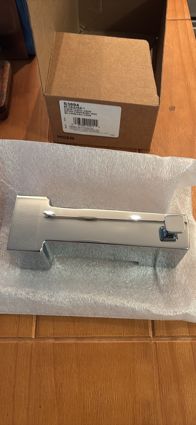 Moen S3894 90 Degree Diverter Tub Spout, Chrome