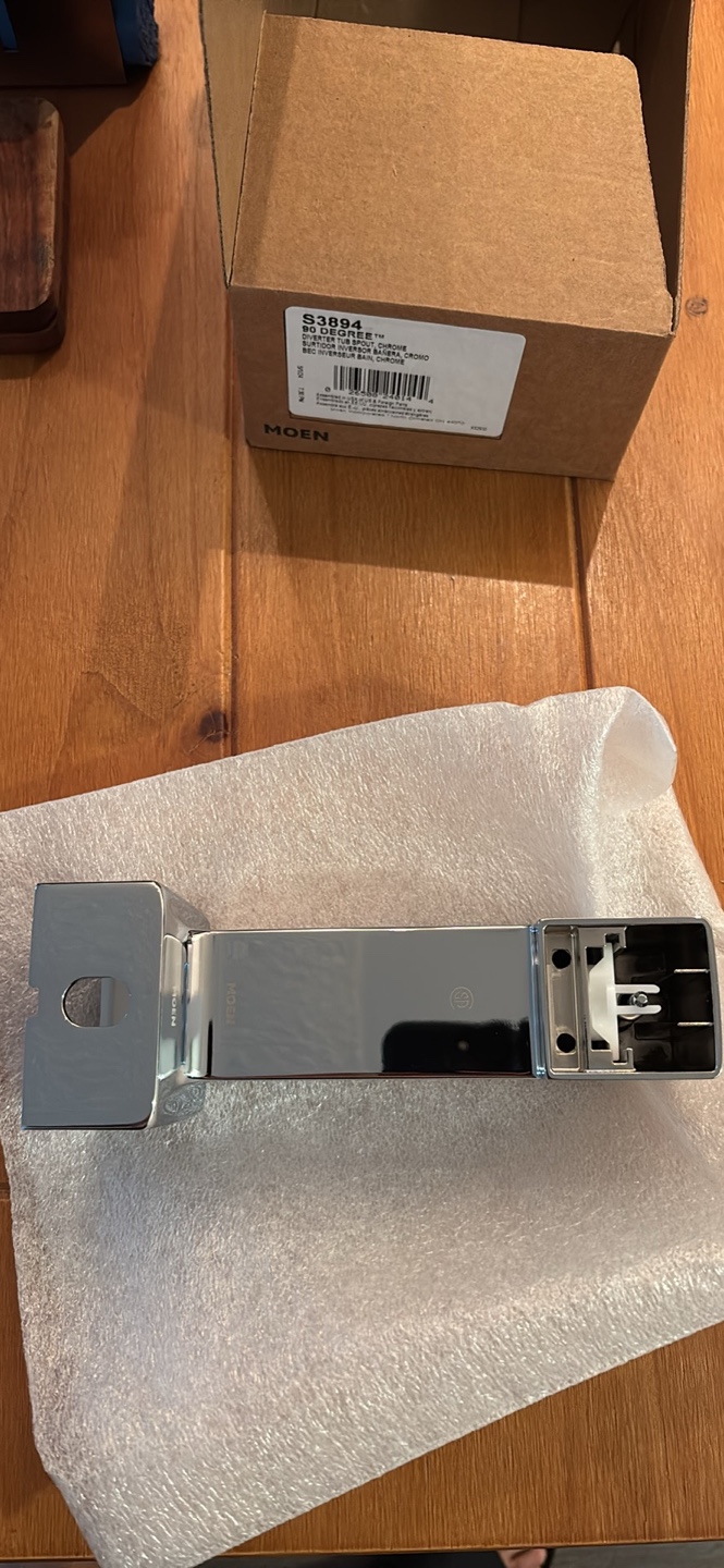 Moen S3894 90 Degree Diverter Tub Spout, Chrome - photo 3
