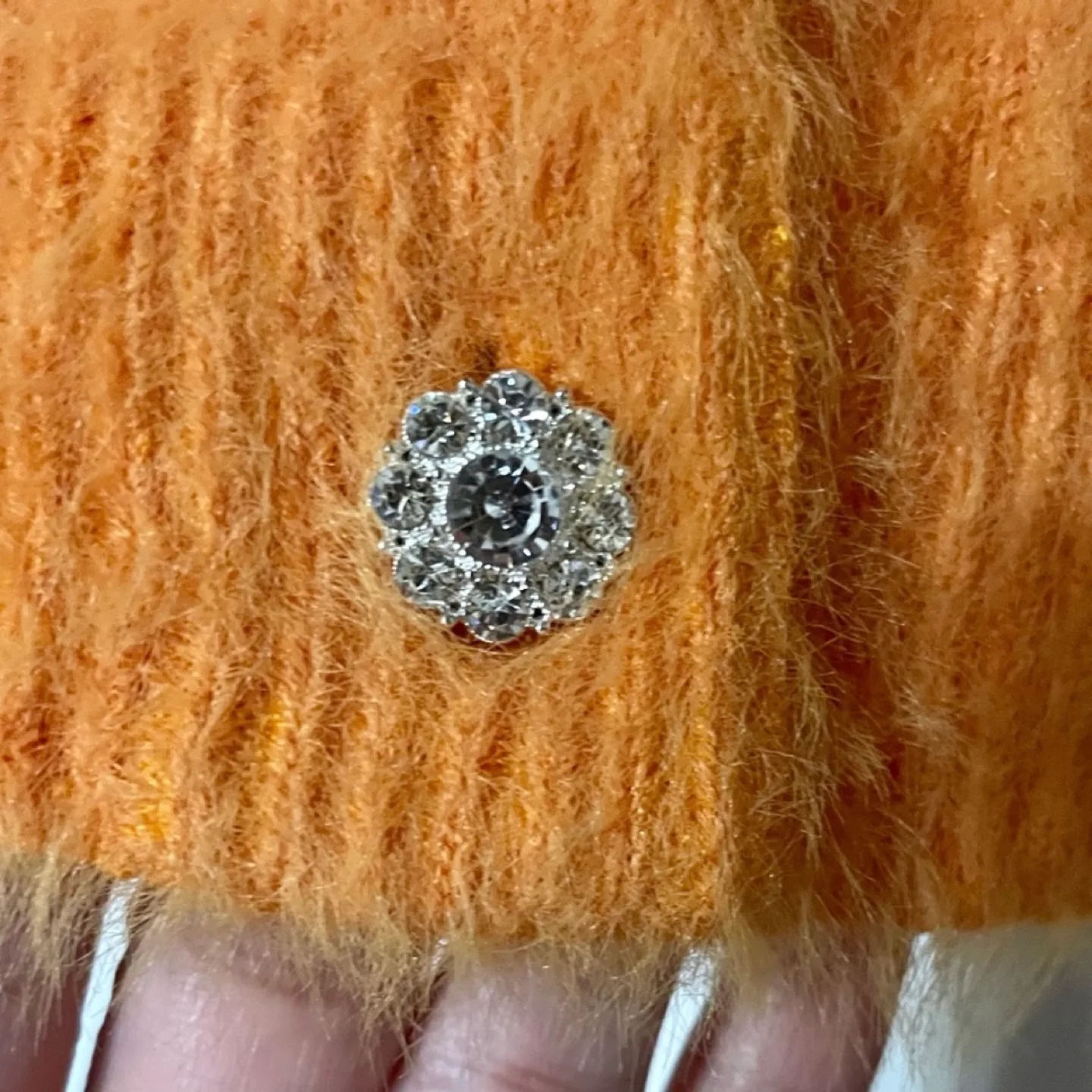 Zara Super Soft Orange Fuzzy Cardigan in Mint Condition image indicator(7)