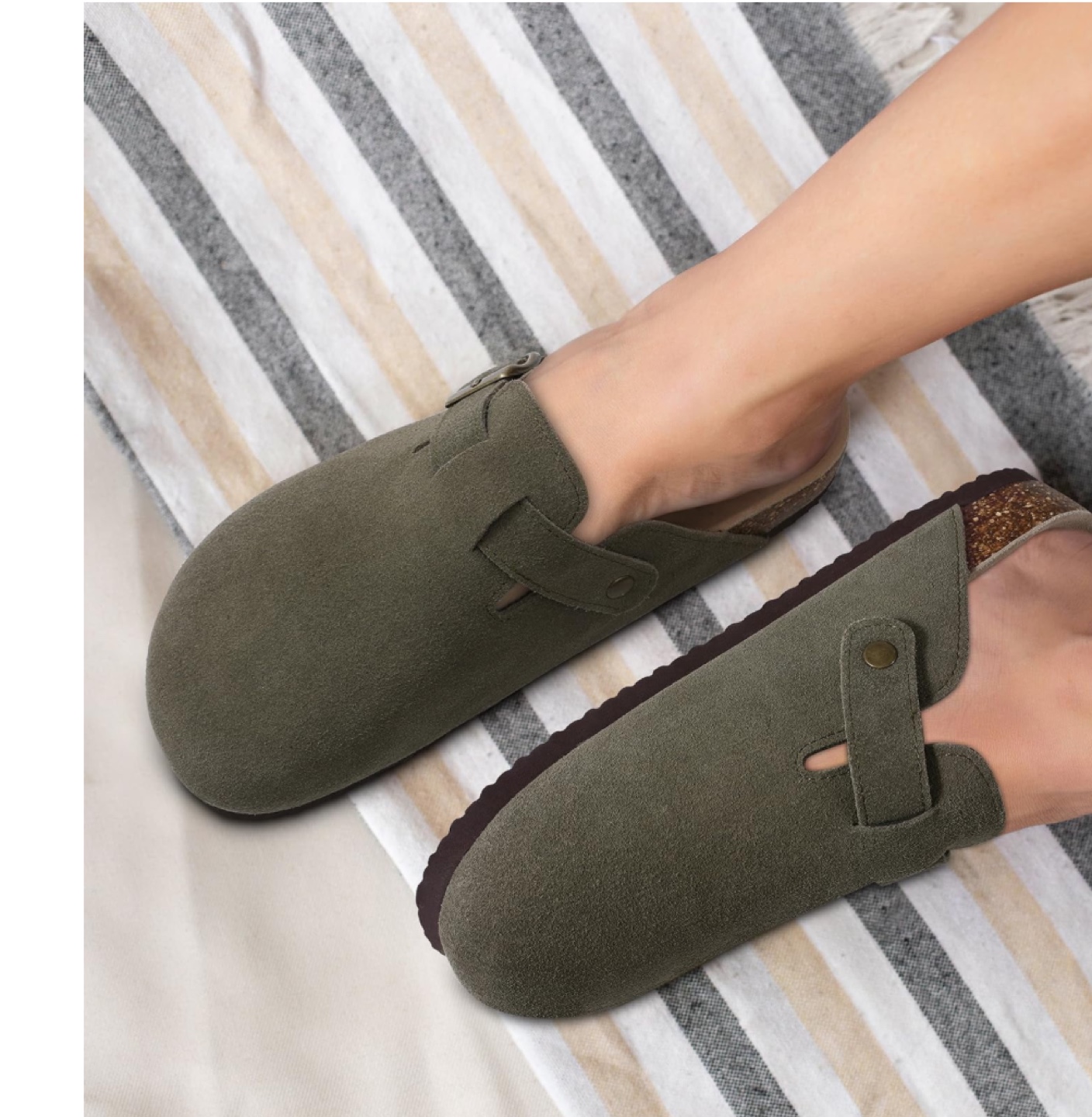 KIDMPI unisex Suede Clogs - Size 43 - photo 2