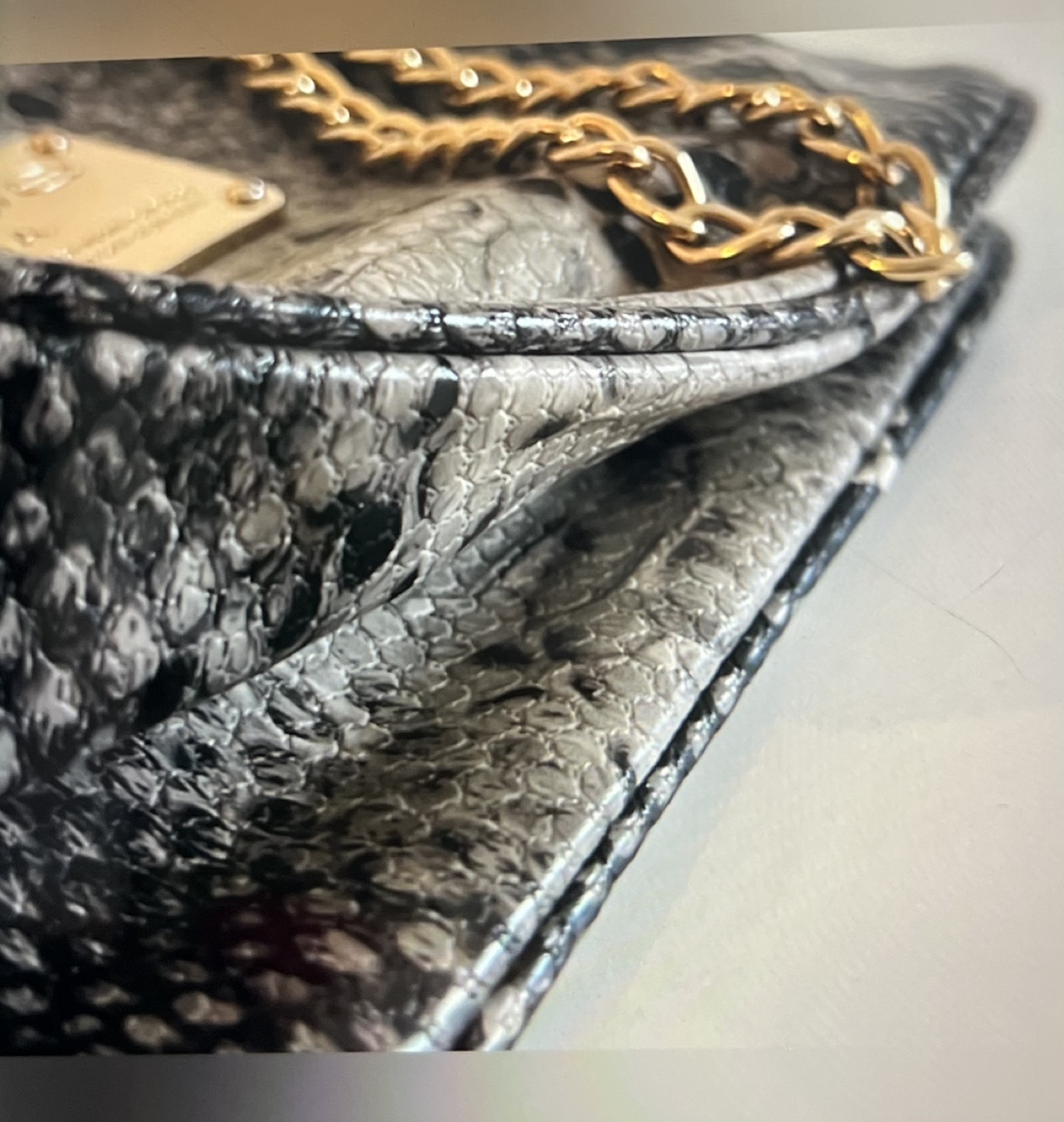 Bebe Lottie Snakeskin Chain Wallet - photo 3
