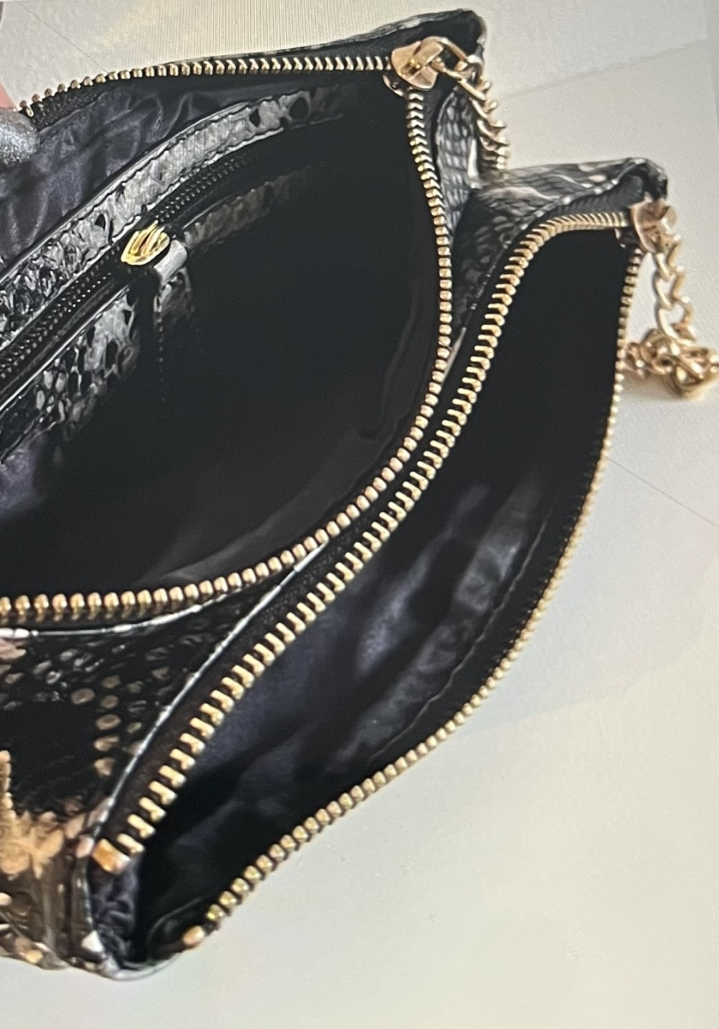 Bebe Lottie Snakeskin Chain Wallet - photo 5