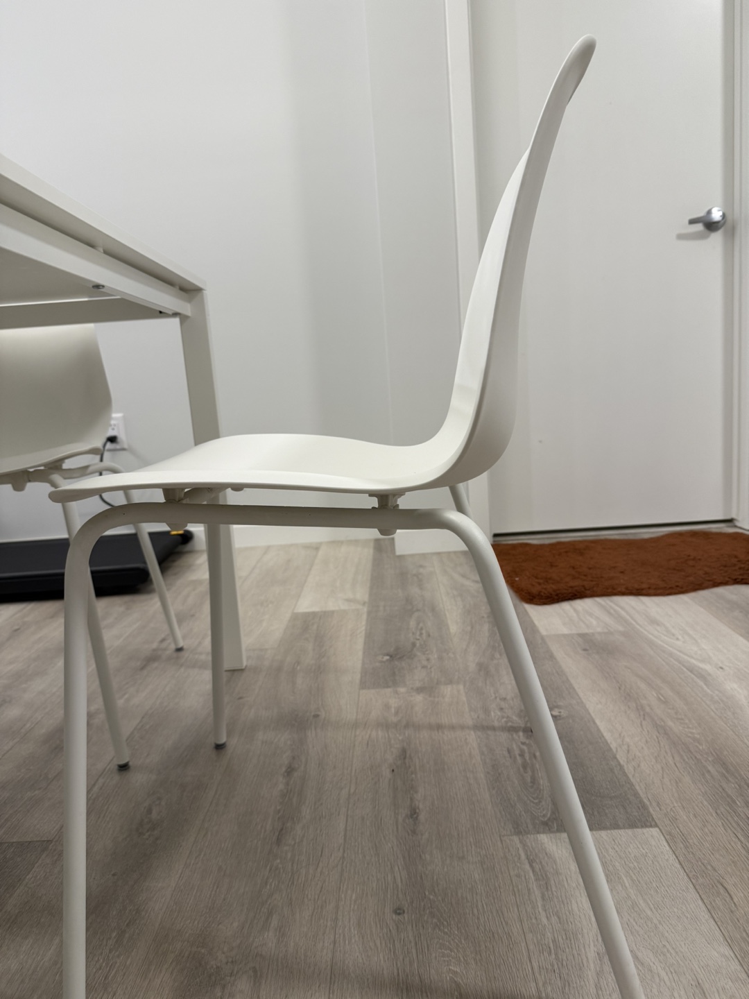 White IKEA Dining Table and Four Chairs - photo 5