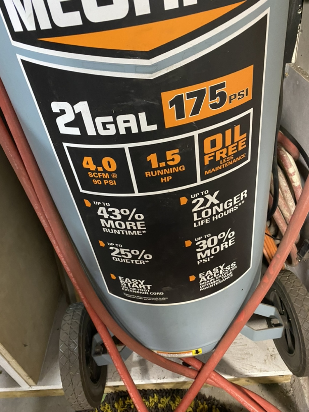 McGRAW 21 Gallon 175 PSI Air Compressor