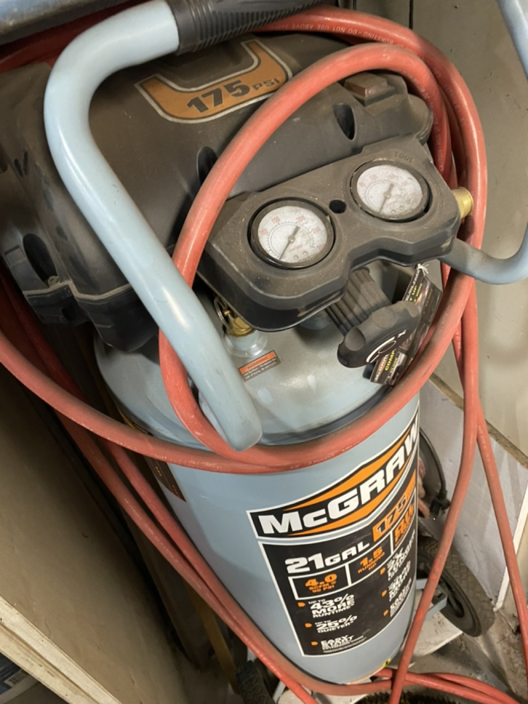 McGRAW 21 Gallon 175 PSI Air Compressor - photo 2