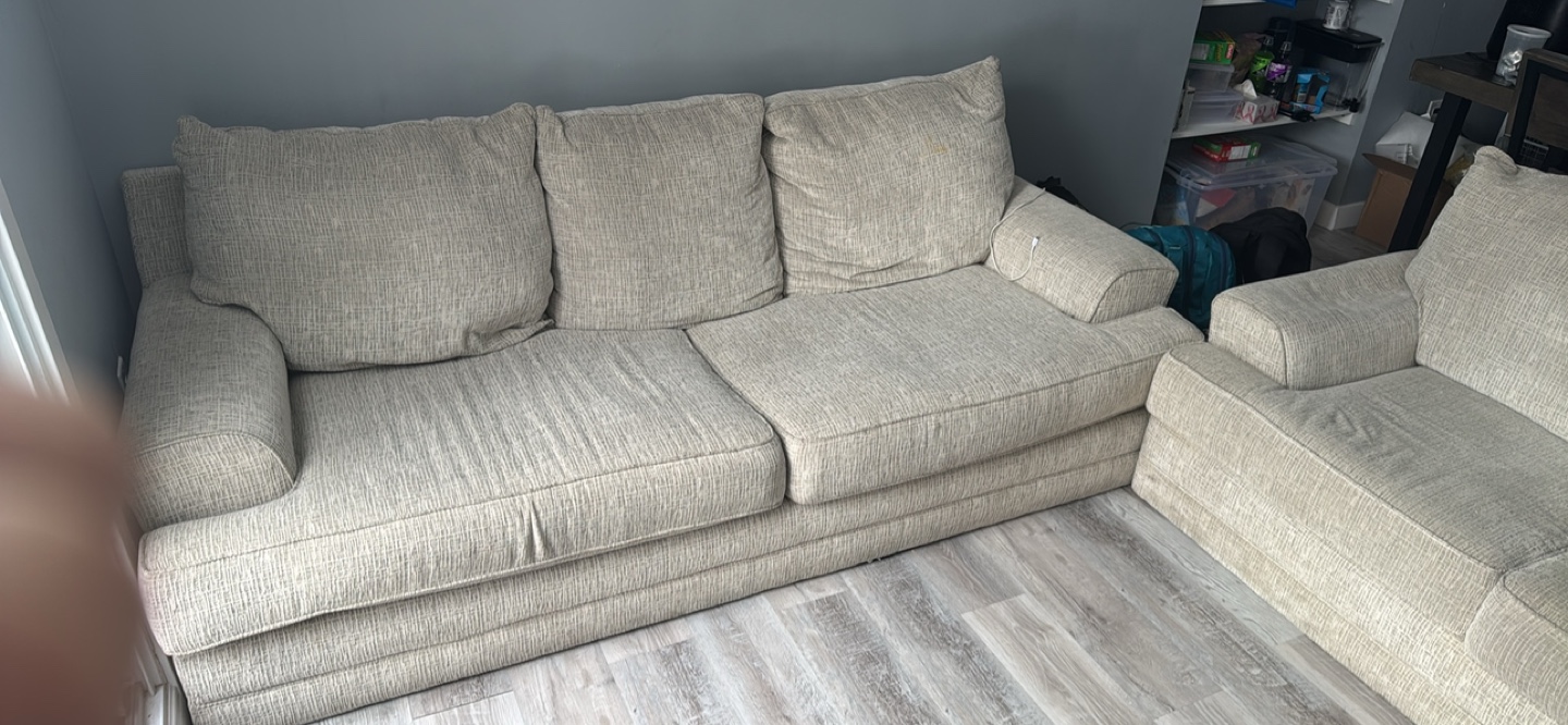 Beige Fabric Sofa Set 5 seater - photo 3