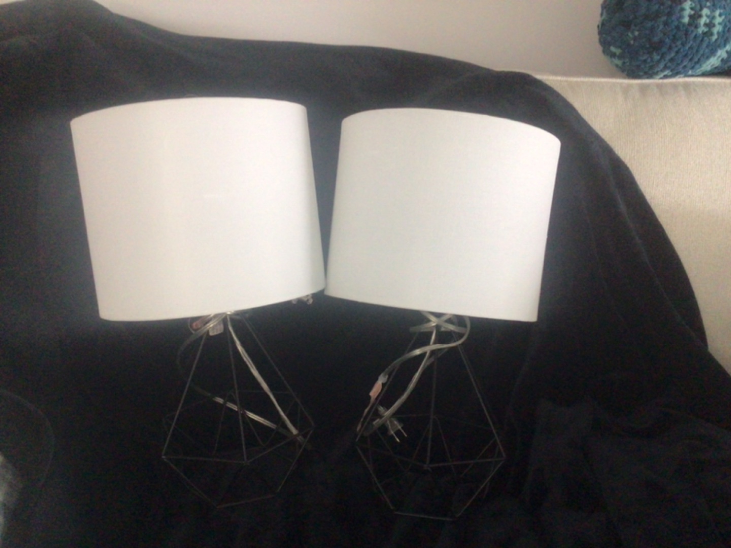Pair of Modern Geometric Table Lamps