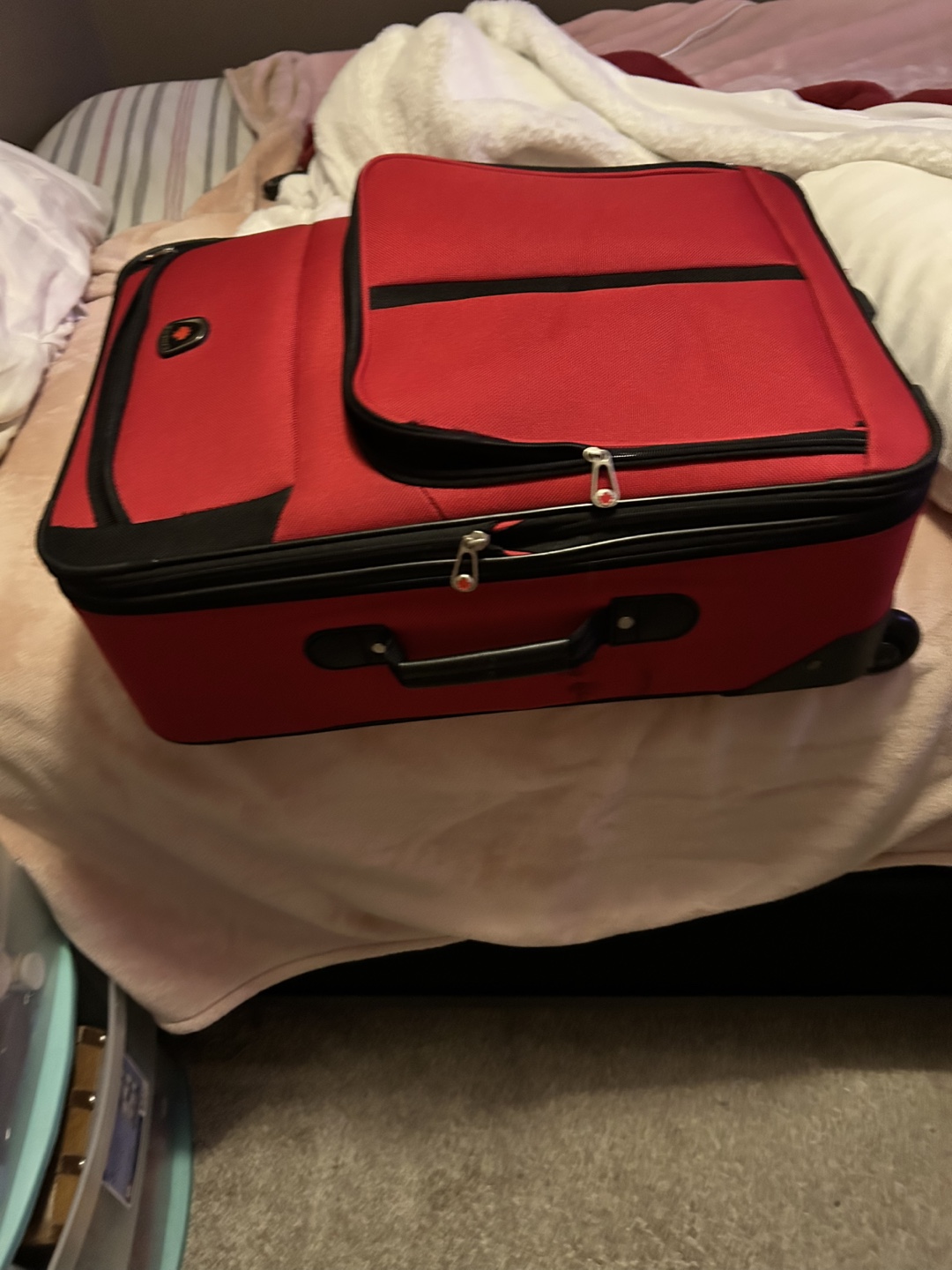 Red Rolling Suitcase