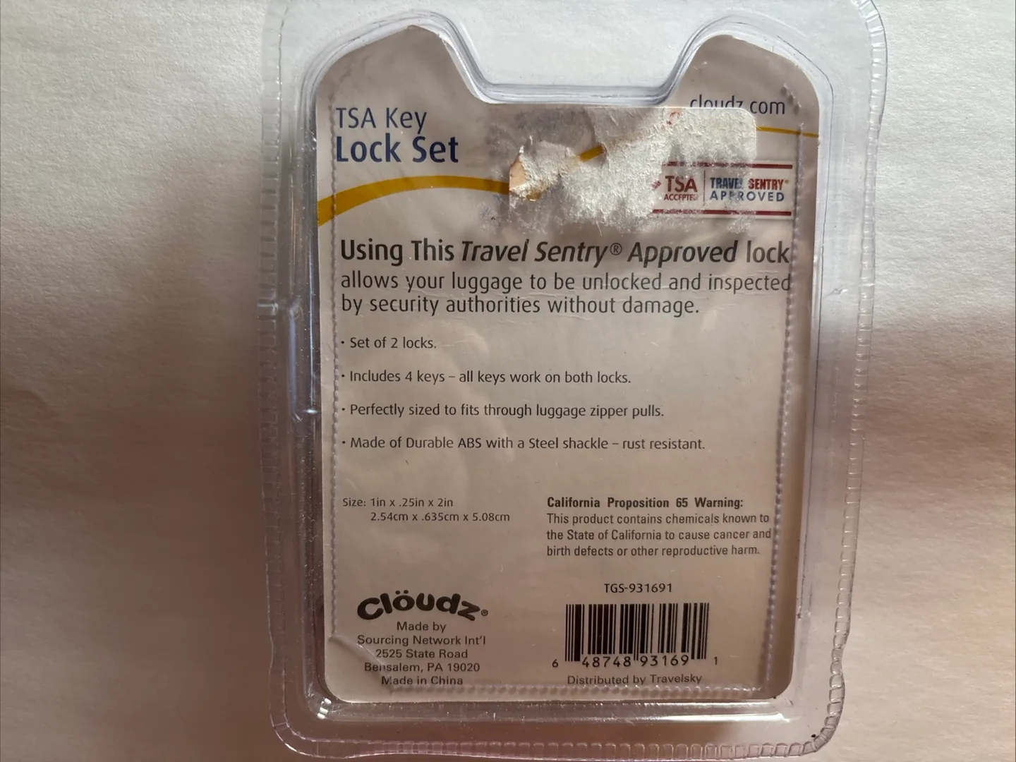 Cloudz TSA Approved Luggage Locks - Set of 2 image indicator(2)