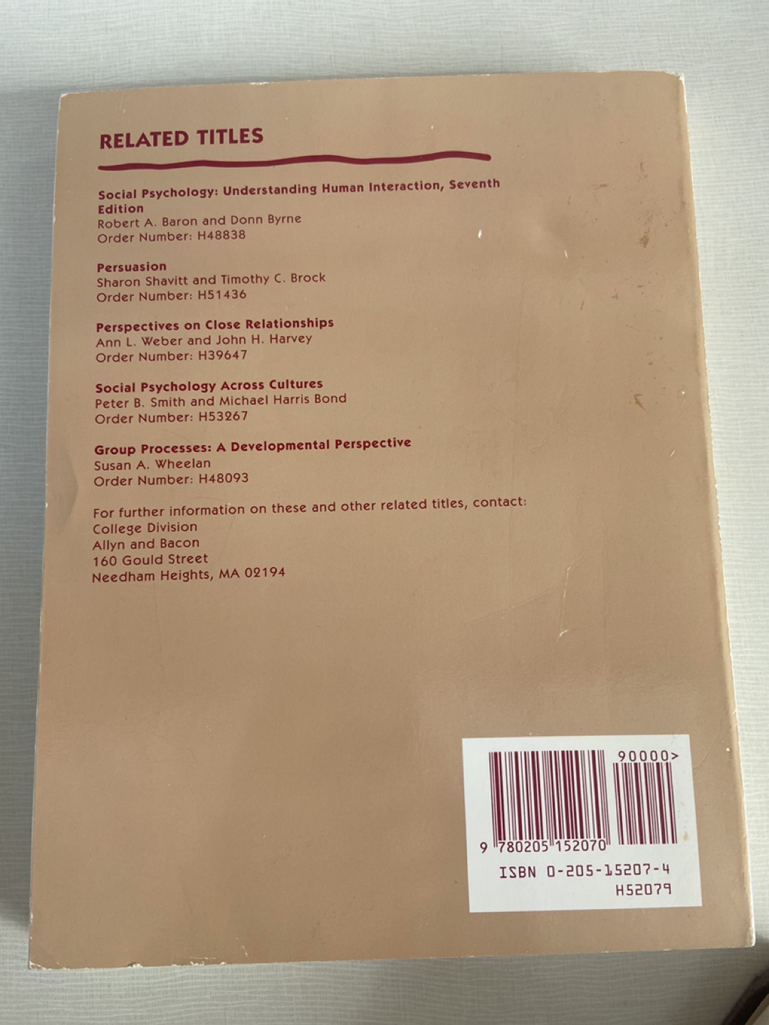 Readings in Social Psychology - Second Edition Textbook - photo 2